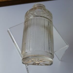 Intricate Clear Glass Bottle
